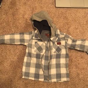 Zip up hooded flannel
